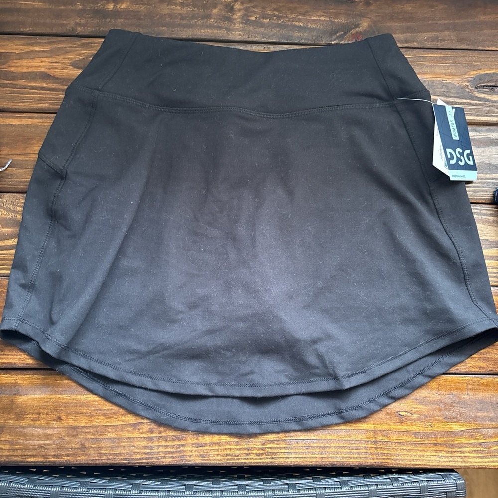 Black mini skort